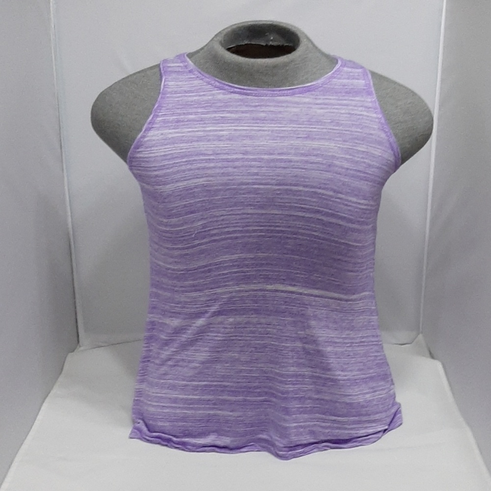 Purple/white tank top